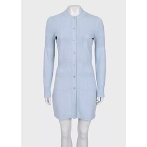 Chanel Light Blue Cashmere Dress - Size S